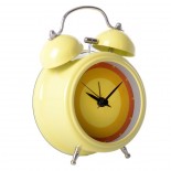 Reloj despertador amarillo
